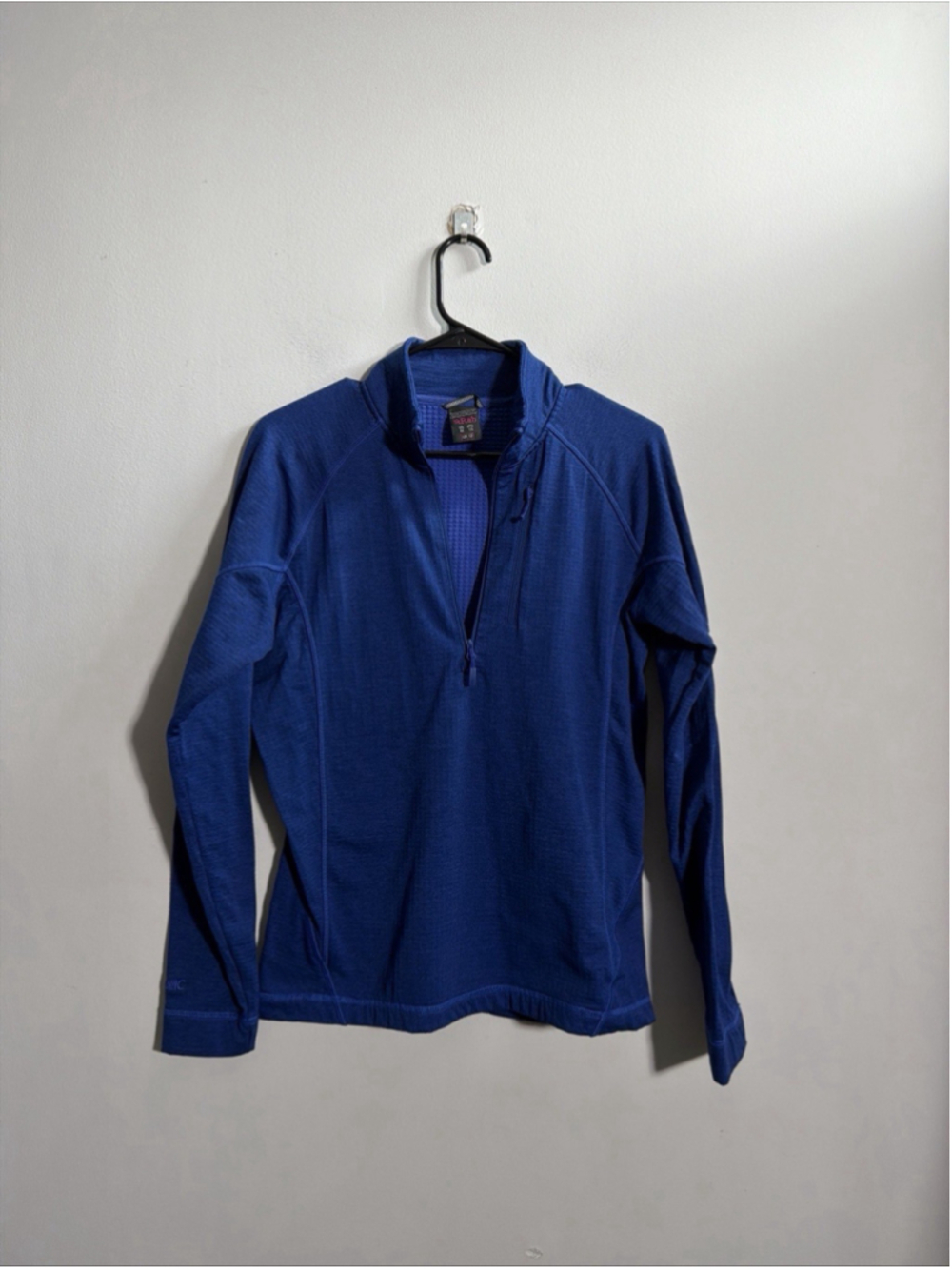 Womens Rab Nucleus Pull On Base Layer Half Zip Size M Outdoor Hiking Blue ZIP UK